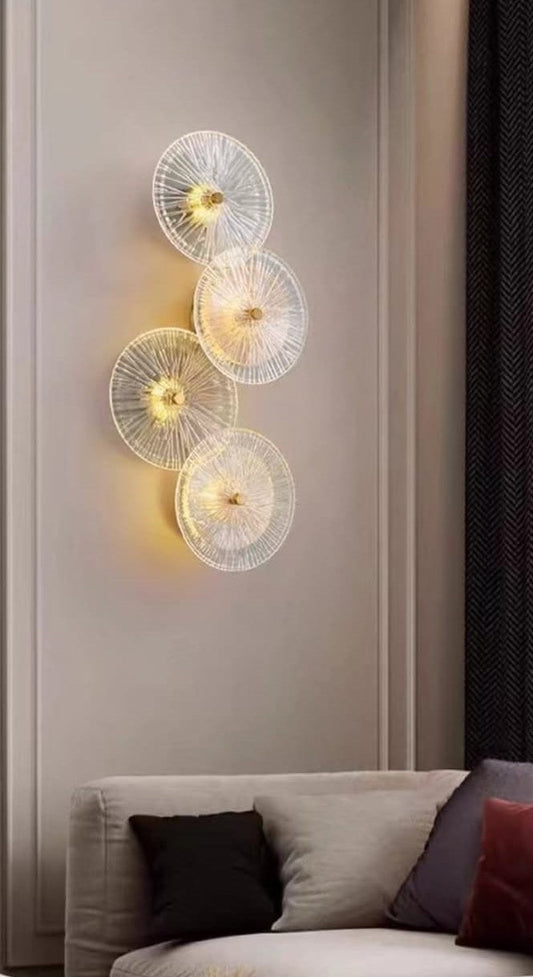 Layered Glass Wall Sconce - Set of 2