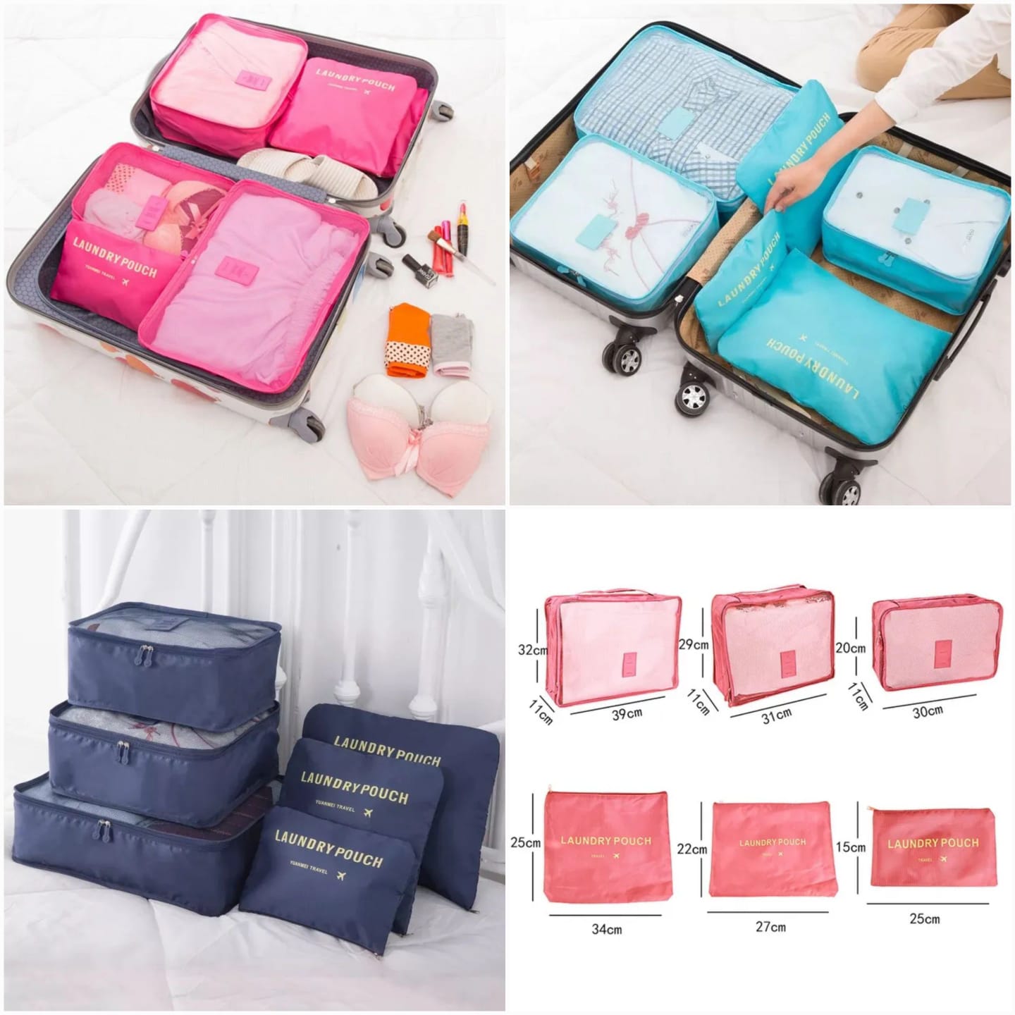 Luggage Organizer Set - Pack of 6