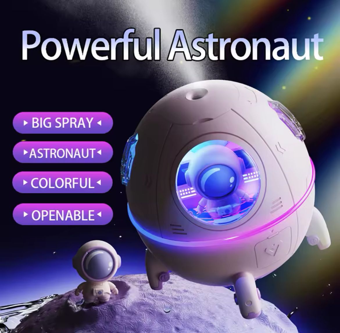 Astronaut Humidifier with Night Light