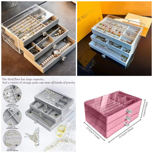 Acrylic 3Drawer Jewelry Organizer