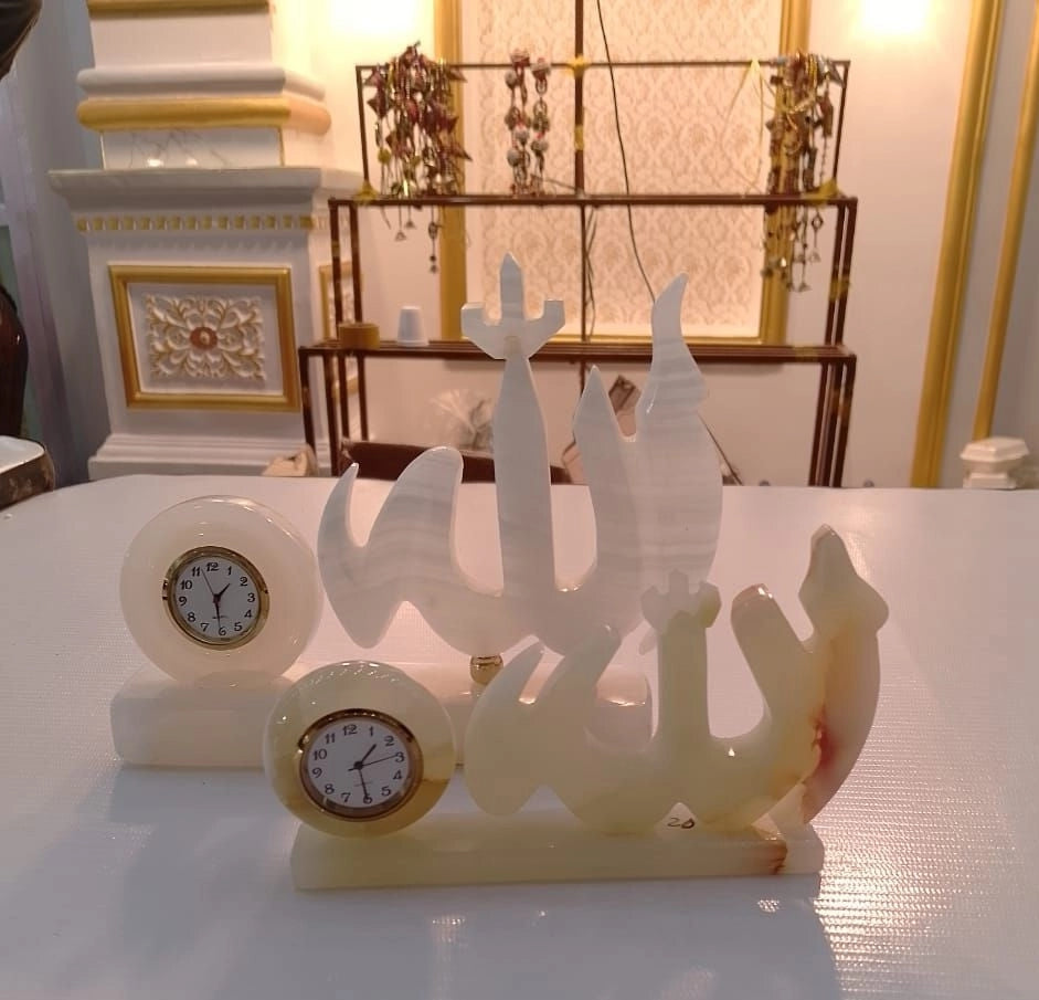 Marble Islamic Tabletop Clock