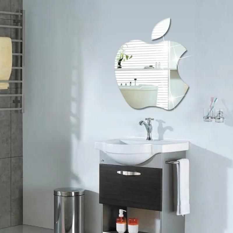 Apple Shape Wall Sticker Mirror