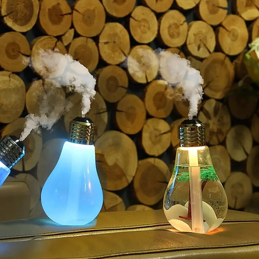 Light Bulb Humidifier with LED Night Light