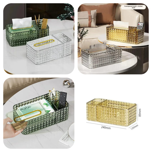 Crystal Diamond Cut Tissue Box