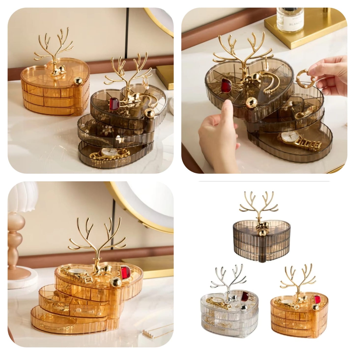 3L Acrylic Deer Jewelry Organizer