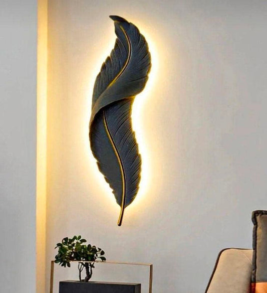 Feathery Elegance - Modern Wall Sconce