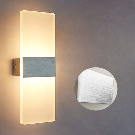 Modern LED Wall Sconce - Brushed Silver