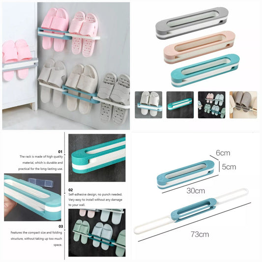 Self-adhesive Wall-Mounted Slipper Rack